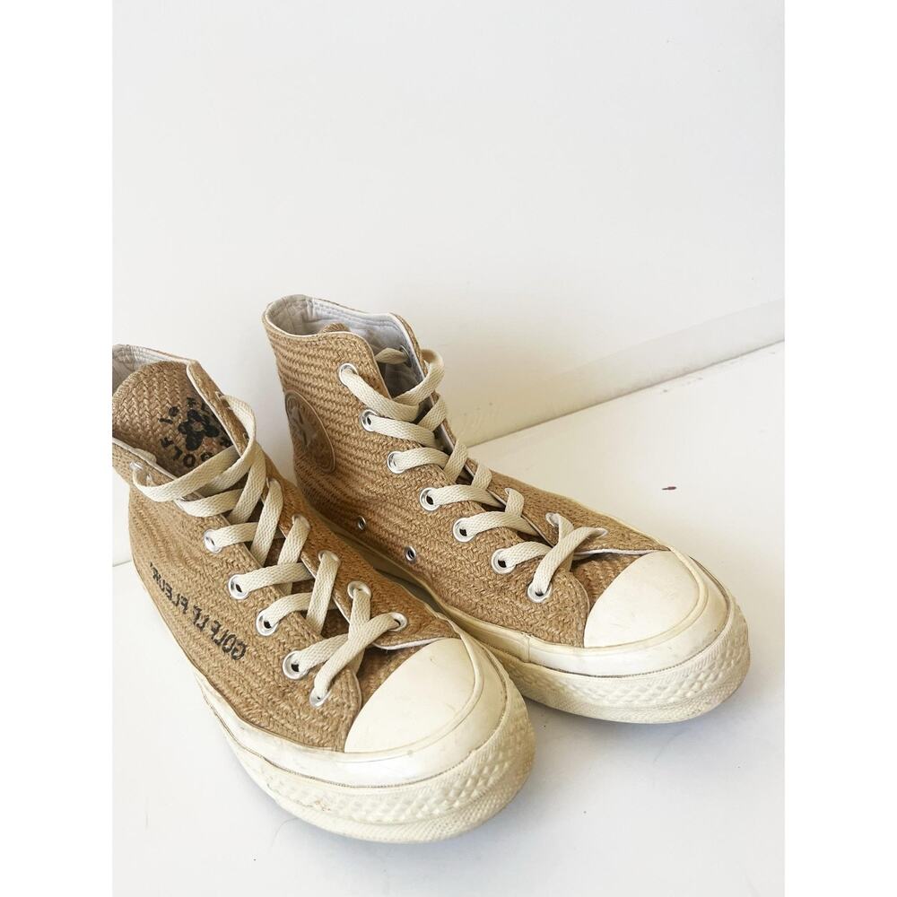 Converse Golf Le Fleur Shoes Women7.5 ( Men 5.5) Tan Jute Chuck Taylor High Top